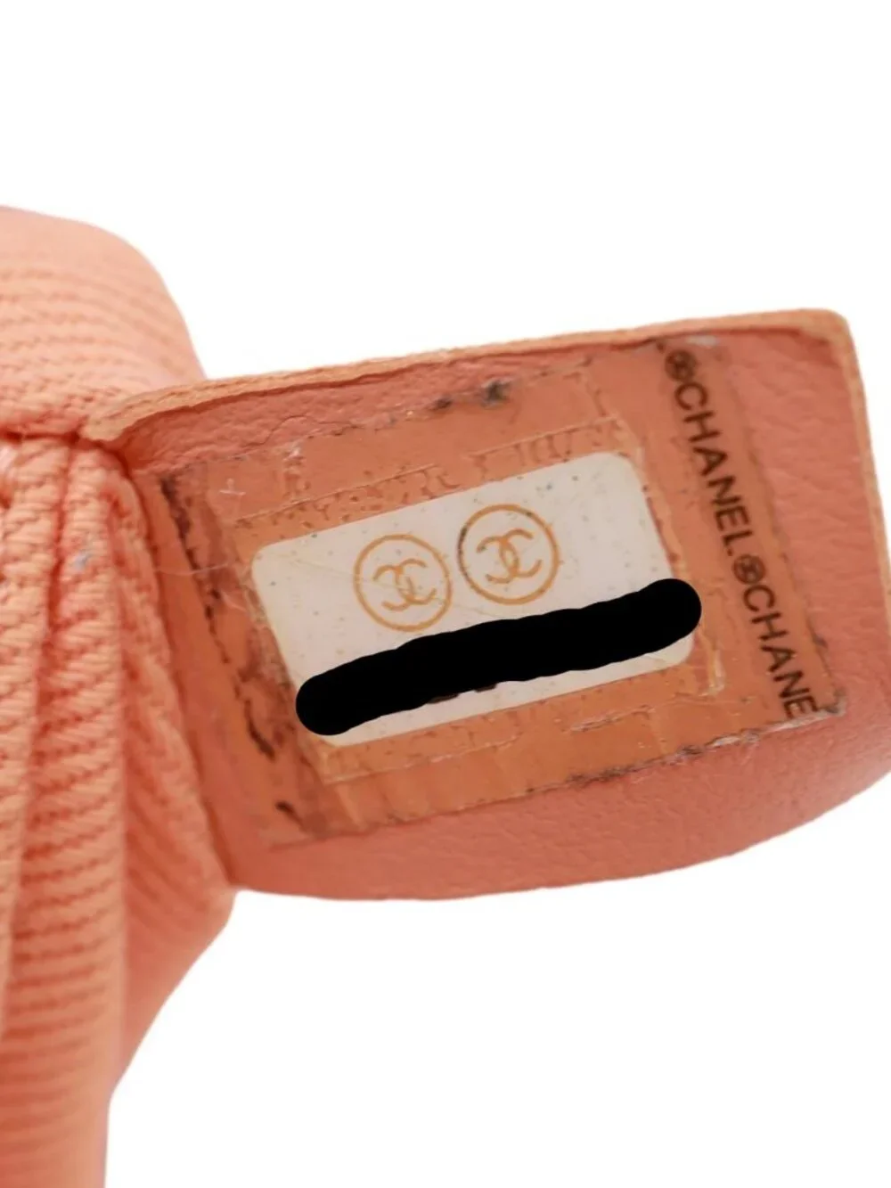 Chanel  Deauville Medium Mixed Fibers Canvas Calfskin Shopping Tote Bag Peach - Picture 11 of 11